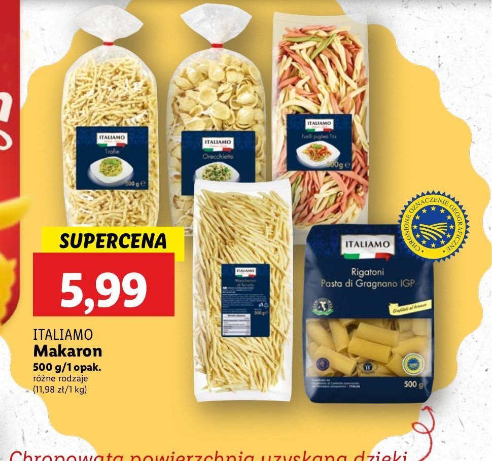 Makaron fusilli pugliesi tris Italiamo promocja