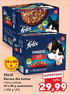 Karma dla kotów różne rodzaje 24 x 85g  promocja w Kaufland