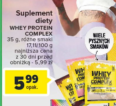 Odżywka białkowa truskawkowa Olimp sport nutrition whey protein complex 100% promocja