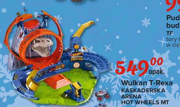 Wulkan t-rexa kaskaderska arena hot wheels mt promocja