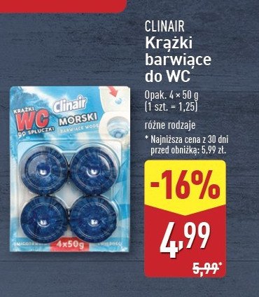 Krążek barwiący do wc morski promocja