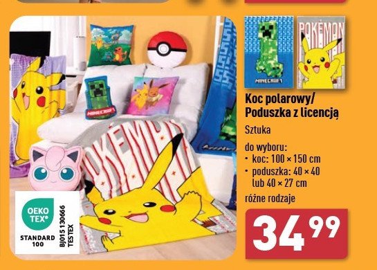 Koc polarowy pokemon 100 x 150 cm promocja