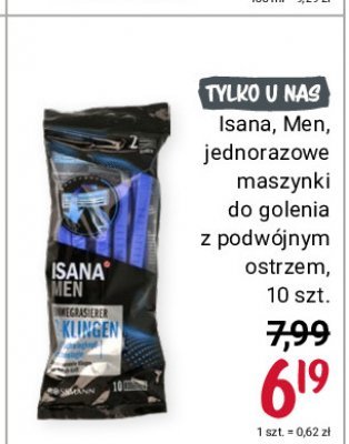 Maszynki do golenia Isana for men promocja
