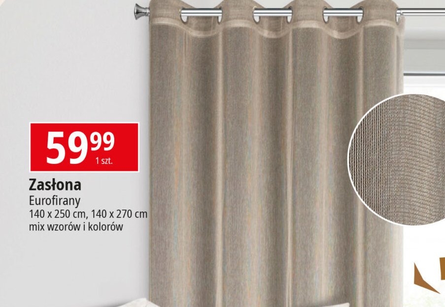 Zas艂ona z nadrukiem 140 x 270 cm EUROFIRANY promocja
