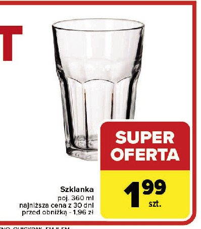 Szklanka 360 ml promocja w Carrefour Market