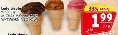 Lody ciepłe MICHAŁ MŁYNARCZYK WYTWÓRNIA LODÓW promocja w Prim Market