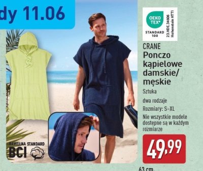 Ponczo kąpielowe s-xl CRANE promocja