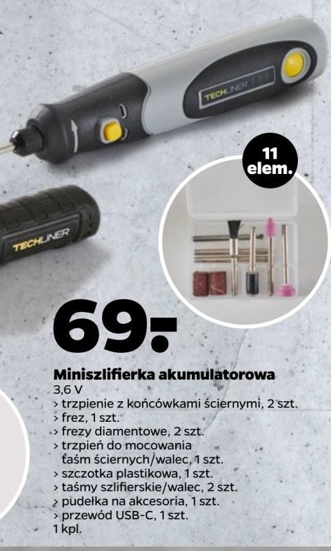 Multiszlifierka z akcesoriami 130 w Techliner promocja w Netto