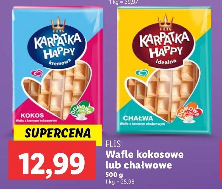 Wafelki chałwowe Karpatka happy promocja