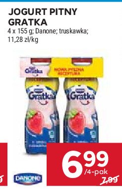 Napój mleczny truskawkowy Danone gratka promocja w Stokrotka