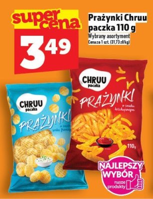 Chipsy Prażynki Chruu paczka 110 g promocja w TOPAZ