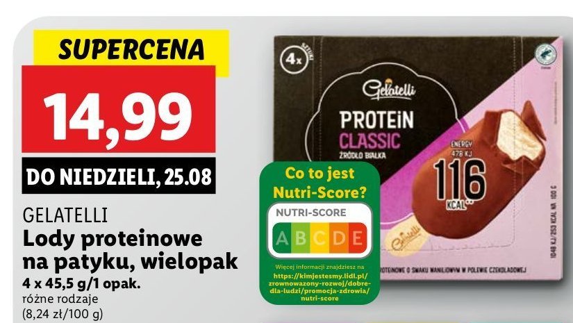 Lody classic Gelatelli protein promocja