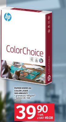 Papier ksero HP ColorChoice A4 500 arkuszy promocja w Selgros
