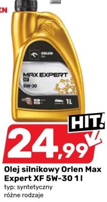 Olej silnikowy Orlen Max Expert XF 5W-30 1l promocja w Bricomarche