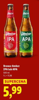 Piwo Browar Amber APA promocja w Lidl