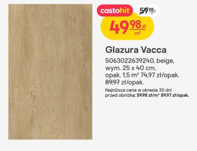 Glazura Vacca beige promocja w Castorama