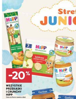 Przekąski i crunchy HiPP różne rodzaje promocja w Stokrotka
