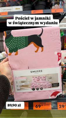 Pościel bawełniana w jamniki Smukee Home promocja w Biedronka