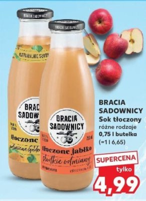 Sok BRACIA SADOWNICY tłoczony różne rodzaje promocja w Kaufland