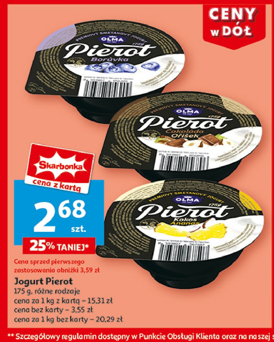 Jogurt borówka Olma pierot promocja