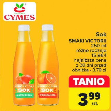 Sok mandarynkowy naturalny Cymes smaki victorii promocja