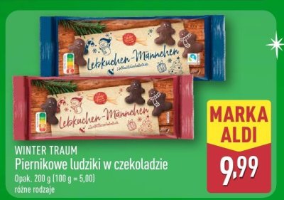 Piernikowe ludziki w czekoladzie WINTER TRAUM promocja w Aldi