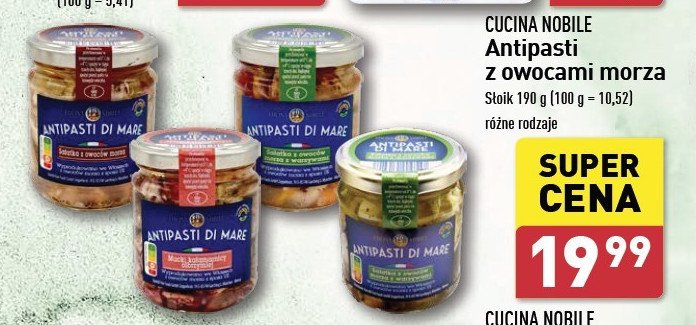 Antipasti z owocami morza Cucina nobile promocja