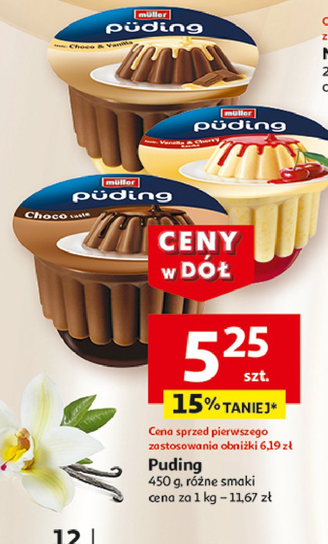 Pudding czekoladowy Muller promocja w Auchan