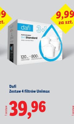 Zestaw 4 filtrów Dafi Unimax promocja w Lidl