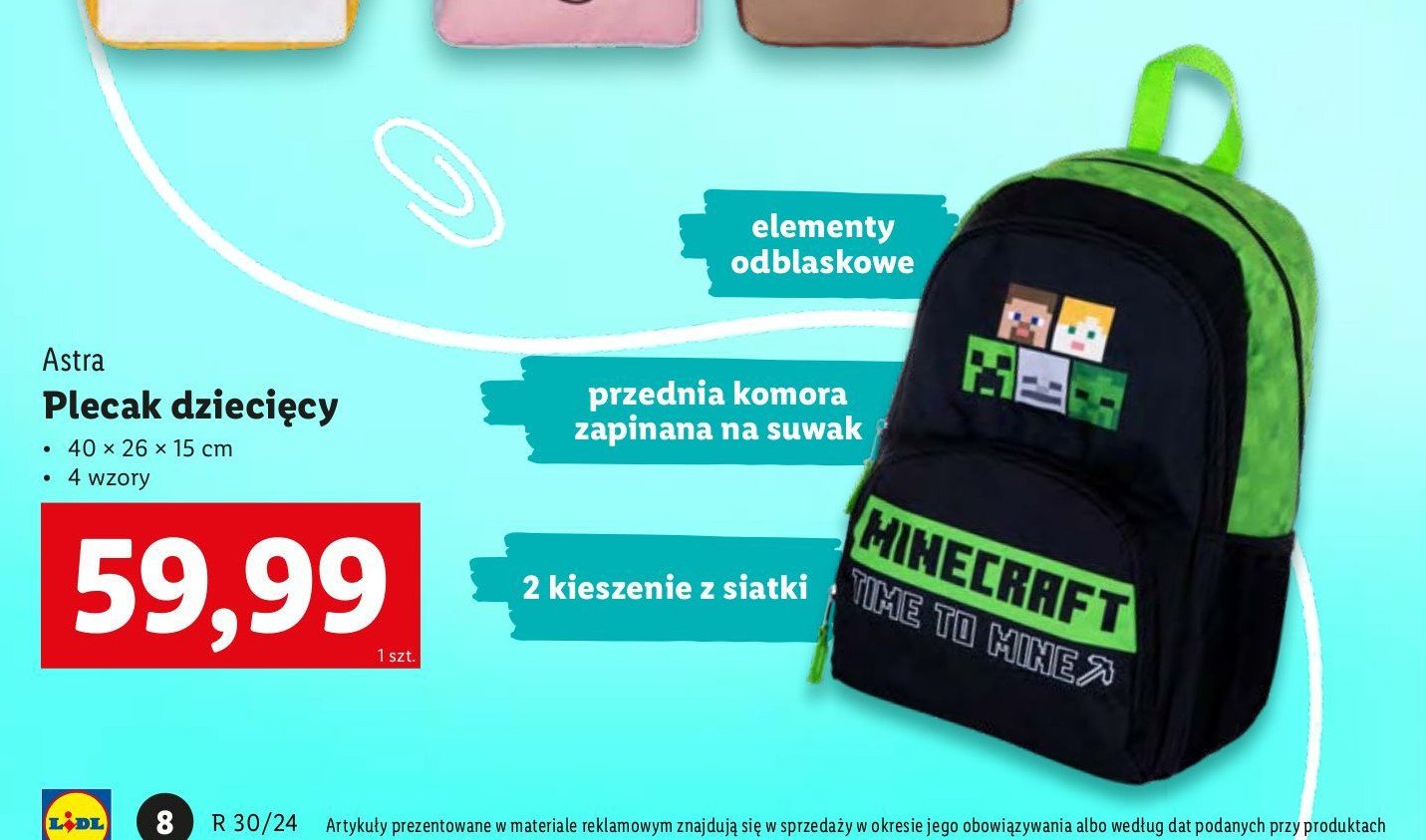 Plecak dziecięcy minecraft Astra promocja