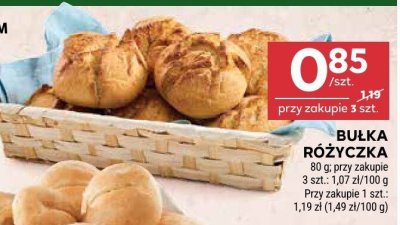 Bułka różyczka promocja w Stokrotka