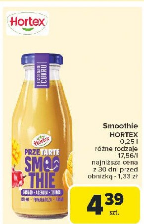 Smoothie mango acerola quinoa jabłko pomarańcza banan Hortex przetarte promocja