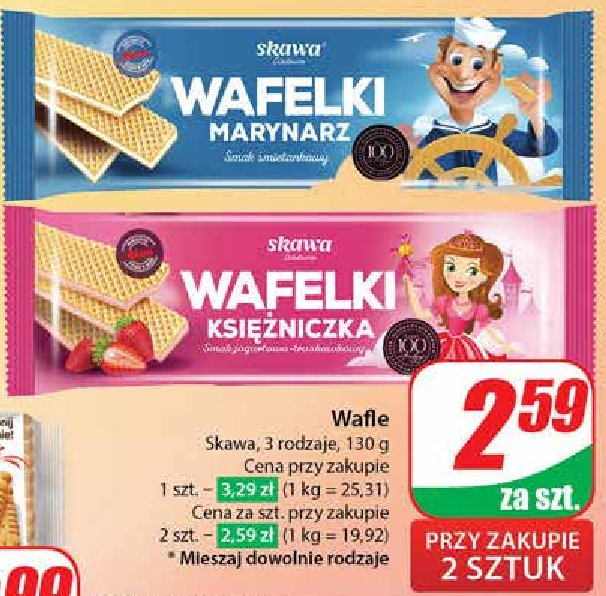 Wafelki marynarz Skawa promocja w Dino