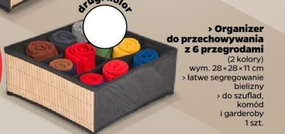 Organizer do przechowywania z 6 przegrodami 28x28x11 cm promocja w Netto