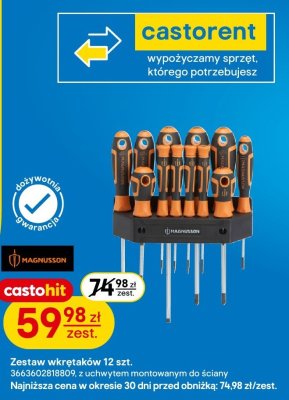 Zestaw wkrętaków 12 szt. Magnusson promocja w Castorama