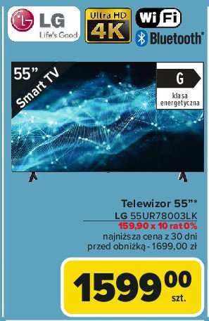 Telewizor led 55" 55ur780003lk Lg promocja w Carrefour