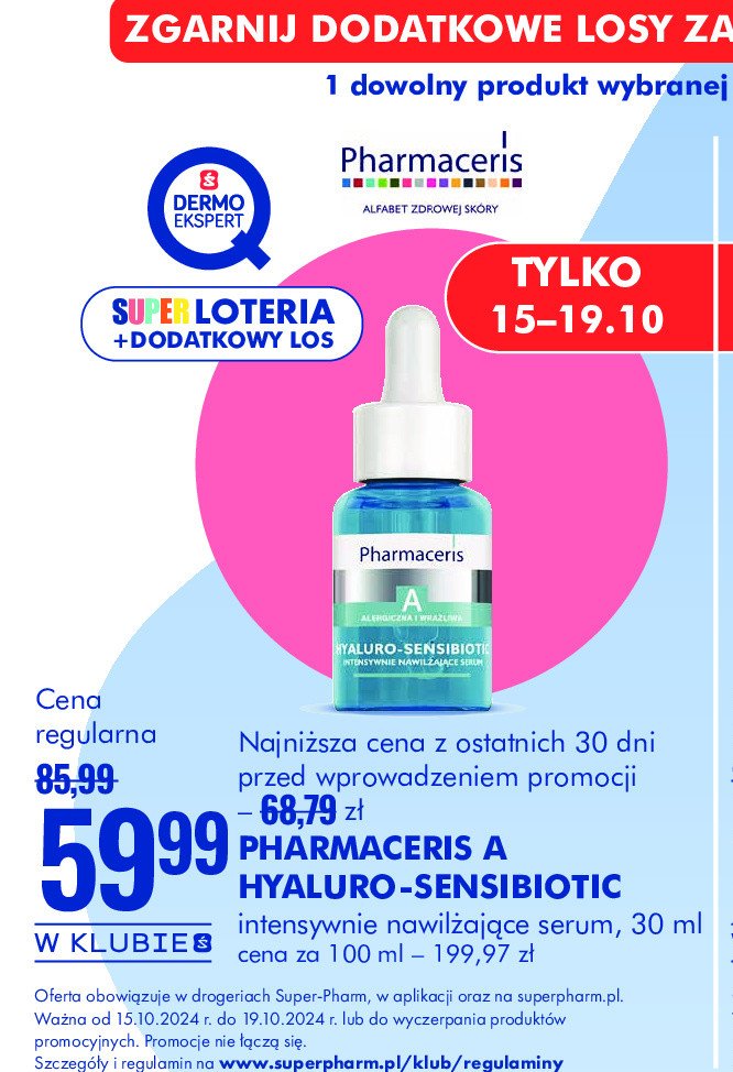 Serum do twarzy nawilżające Pharmaceris a promocja