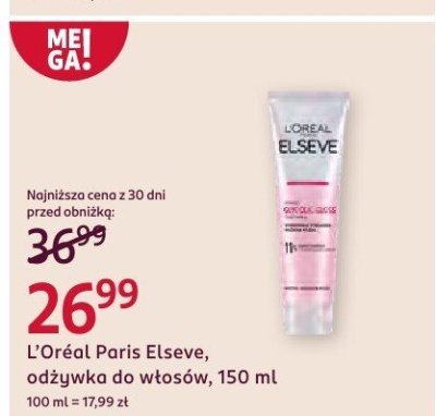 Odżywka L'Oréal Paris Elseve do włosów, 150 ml promocja w Rossmann