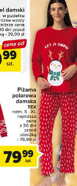 Piżama polarowa damska s-xl Tex promocja