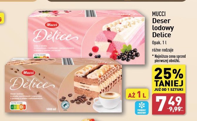 Deser lodowy malina czarna porzeczka Mucci promocja w Aldi