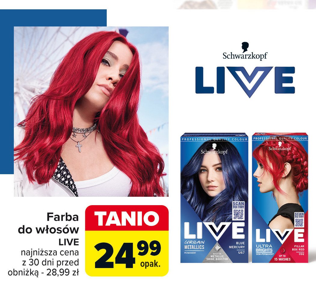 Farba do włosów 092 Schwarzkopf live ultra brights promocja