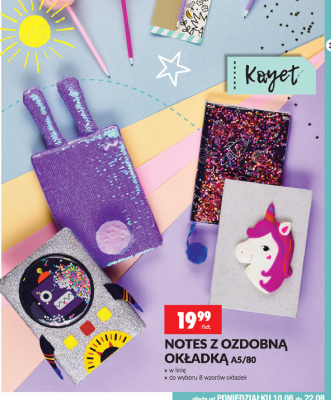 Notes z ozdobną okładką a5/80k. linia Kayet promocja