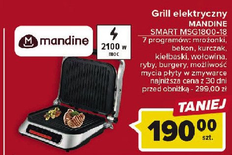 Grill smart msg1800-18 Mandine promocja
