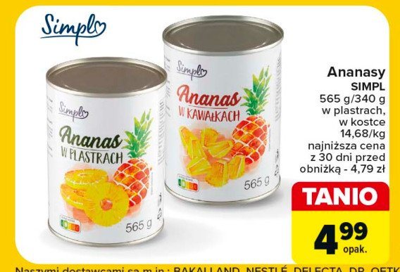 Ananas w kawałkach Simpl promocja