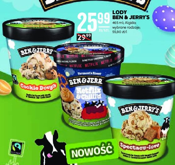 Lody cookie dough Ben & jerry's promocja