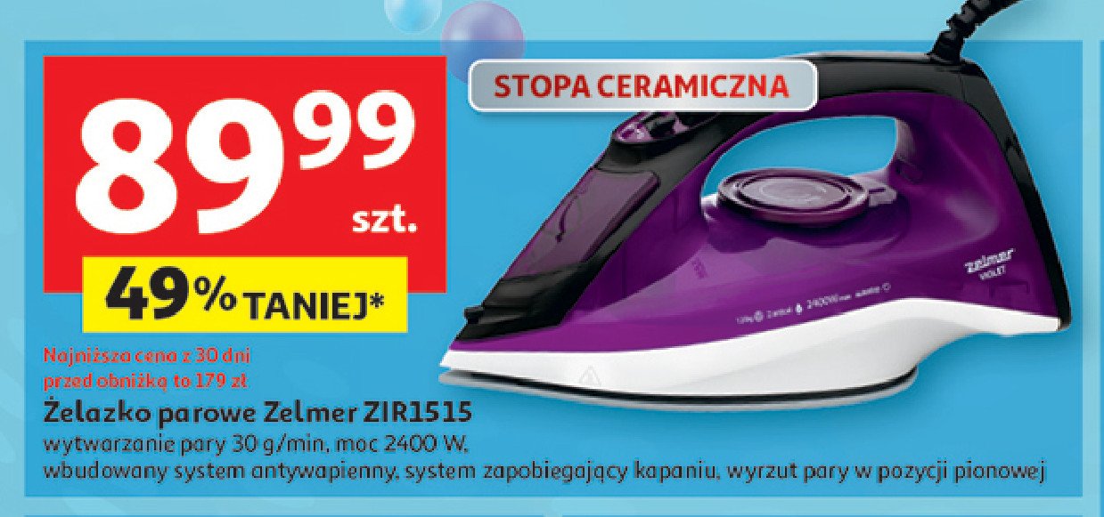 Żelazko parowe zir 1515 Zelmer promocja