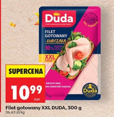Filet gotowany XXL DUDA, 300 g promocja w Biedronka