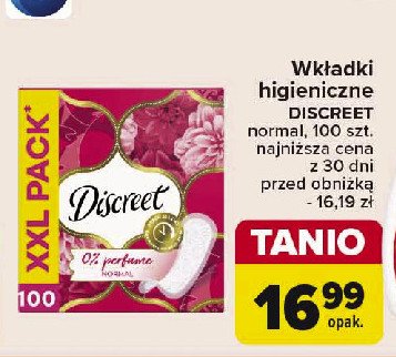 Wkładki normal mega economy Discreet promocja