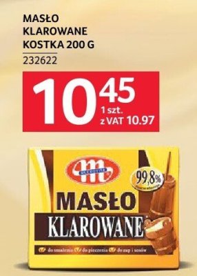 Mas艂o klarowane Mlekovita kostka 200g promocja w Selgros
