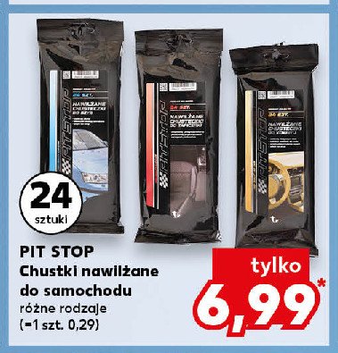 Chusteczki do szyb lusterek i reflektorów Pit stop promocja w Kaufland